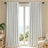 Joydeco Tende oscuranti per camera da letto lunghe 243,8 cm, con tasca posteriore per bastone/asta, 100% oscuranti, tende oscuranti termoisolanti, set di 2 pannelli, 132 x 243 cm (larghezza x
