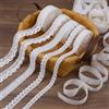 IDONGCAI The roll-Craft - Nastro di pizzo bianco per cucito, in cotone, per diari spazzatura, acchiappasogni, 27,4 m (4,6 m ciascuno)