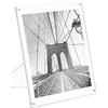 Isaac Jacobs Cornice portafoto magnetica in acrilico trasparente, 20,3 x 25,4 cm, realizzata per esposizione da tavolo con cavalletto bidirezionale