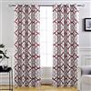 DriftAway Alexander Thermal (nero) Out Grommet tende per finestre sfoderate a spirale Geo Trellis Pattern Set di 2 pannelli per ogni misura 132 cm x 213 cm (rosso e grigio)