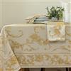 Benson Mills Harmony Scroll - Tovaglia in tessuto damascato intrecciato, per tutti i giorni, feste, occasioni speciali, matrimoni e vacanze, tovaglia rettangolare 152,4 x 304,8 cm, argento - oro