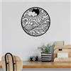 Wallity Hanah Home Elegante accessorio decorativo da parete in metallo, nero, 47 x 47 cm, 100% metallo, spessore 1,5 mm, design leggero e moderno per la decorazione della casa