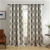 Threadmade Elrene Home Fashions Room Darkening Grommet Linen Single Panel Window Tenda Drape, Nero, 52 x 84 (1 pannello)