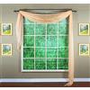 Today's Curtain Emelia - Sciarpa in voile originale, 548,6 cm, pesca, 114,3 x 548,6 cm