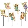 FANWNKI Set di 6 statuette vintage in resina per giardino esterno giardino prato forniture per la casa decorazione della casa