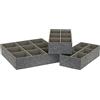Household Essentials Organizer per cassetti, lino poliestere polipropilene, grafite