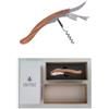 Laguiole Heritage Sommelier Knife 3-in-1 - Coltello da cameriere con cavatappi, taglia capsule e apribottiglie - Manico in vero legno d'ulivo - Design francese