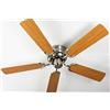 Pepeo ventilatore da soffitto Kisa Deluxe nichel spazzolato senza luce - ala bianca/acero incluso interruttore a tirare