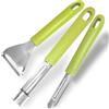 Fackelmann Set di Pelaverdura da cucina 3 pezzi, parte funzionale in acciaio inox, pelaverdure ideali per frutta, verdura e tuberi, levatorsoli per mela e pera
