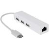 Ricardonty USB-C USB 3.1 Tipo C a USB RJ45 Ethernet LAN Adattatore Cavo Hub per PC