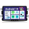 BXLIYER SXAUTO Android 14 Autoradio Per Renault Duster/Dacia Sandero/Lada Xray 2/Renault Captur/Logan 2 - Integrato Carplay/Android Auto/DSP - 4G+64G - Fotocamera + MIC - 2 Din - Dab Volante WiFi 4G Fast Boot