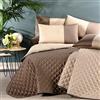 Caleffi 81892 Raso di Cotone Suite Copriletto Primaverile per Matrimoniale Letto, Moka Daino