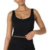Amazon Essentials Canotta Tecnica Corta in FormFlex Morbidissimo, Sostegno Leggero Con Reggiseno Donna, Nero, L