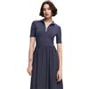 Desigual Abito da Donna a Maniche Corte NAN, Nero, XL