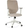 HJH Office Sedia ergonomica da ufficio per la casa COSIO II sedia girevole da ufficio, braccioli e supporto lombare regolabili in altezza, beige