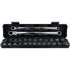 BGS 74274 | Set di chiavi snodate a doppio anello e cricchetto | extra lunghe | 27 pezzi