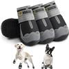 Hcpet Stivali per cani impermeabili per cani di taglia piccola, media e grande, antiscivolo, protezione per zampe con cinghie riflettenti, 4 pezzi