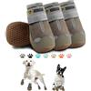 Hcpet Stivali per cani traspiranti per cani di taglia piccola, media e grande, antiscivolo, protezione per zampe con cinghie riflettenti, 4 pezzi