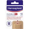 Hansaplast FLEXIBLE XL, Cerotti medicazione per articolazioni, ginocchia e gomiti, Cerotto flessibile e resistente all'acqua che si adatta ai movimenti, 1 Confezione da 10 cerotti grandi 5 x 7,2 cm