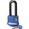MASTER LOCK CO - Lucchetto laminato con arco lungo, 3,8 cm, con copertura impermeabile blu