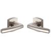 Vachette Maniglia per porta SCULT - Cavalletto e Rosone Quadrata Solidarizzate Becco di canna - per porte spessore 30 - 48 mm - in Zamak - Quadrato 7 mm - Sottorosone inclusa - Garanzia 10 anni