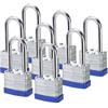 Fu Volante Lucchetti laminati con chiave, 40 mm, serrature con chiave simile, 5,1 cm di lunghezza, confezione da 8
