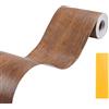 Lifuncren 10 cm x 15 m Bordi Adesivi per Pareti, Impermeabile Rimovibile Bordo Adesivo per Mobili, Adesivo Effetto Legno Greca Adesiva per Parete Carta da Parati per Porte Pavimento (Marrone)