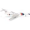herpa Modellino aereo Aeronica Tupolev TU-154, miniatura in scala 1:200, pezzo da collezione, modello senza supporto, metallo