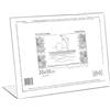 Puntofotoidee Cornice in Plexiglass da Tavolo - Porta Menu Trasparente - Portafoto da Tavolo - Espositore Pubblicitario - Espositore per Brochure, Depliant, Volantini (Trasparente, 20X30 cm Orizzontale)