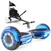 GeekMe Hoverboards con sedile, Hoverboards Hoverkart,Hoverboards Go-Kart con altoparlante Bluetooth, luci a LED, regalo per bambini e adolescenti adulti
