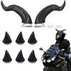 QIUMING Corna Casco Moto Con Ventose Corno da Diavolo per Casco da Moto Corno da Diavolo per Casco Helmet Devil Horns Corna con Ventosa per Casco Si Adatta ai Caschi da Moto (nero)