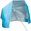 AKTIVE Ombrellone da spiaggia antivento 8 aste 200 cm blu 2 in 1, convertibile in riparo, manico in alluminio inclinabile, protezione UV50, tasche di sabbia, ventilazione e custodia per il trasporto