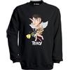 MAGLIERIA CONFORTI Felpa Girocollo di Tony Rapper cantante Taglie Ragazzi e Adulti Unisex (IT, Testo, S, Regular, Regular, Nero)