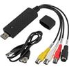 EPLZON Convertitore vhs in digitale USB 2.0 Audio Video Grabber Card Converter, Convertitore VHS In Digitale, Convertitore da VHS a USB Per PC, Video, DVD, Windows XP 10/8/7