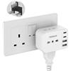 TESSAN Adattatore Presa Inglese con 2 USB C e 2 USB A, 7 in 1 Adattatore UK