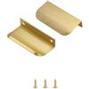 Satanga Bordo Finger Tab Pull per armadi Cucina nascosto cassetto tira alluminio nascosto porta maniglia casa 10 pezzi moderno ottone spazzolato 8 cm lunghezza totale facile installazione
