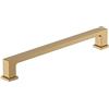Amerock Bridgeport, 10BX37033CZ - Maniglia per armadietto, in bronzo champagne, 160 mm, da centro a centro, confezione da 10, Bridgeport, ferramenta per mobili