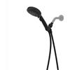 Pfister HydroFuse 016HF01SDB - Soffione doccia portatile, tubo incluso, 6 funzioni, 2,5 GPM, finitura nera opaca Spot Defense