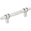 Amerock Carrione BP36648MW26 - Maniglia per armadietto, 96 mm, in marmo bianco/cromato lucido
