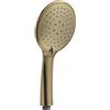 Gedy Tech 15 Oro Opaco Soffione Doccia Anticalcare 3 Tipi di Getto, Soffione Doccia Alta Pressione fino a 3 Bar, Doccino per Doccia con Filtro Antisabbia, Doccetta per Doccia con Attacco universale