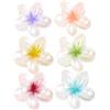 Ypkia 6 pezzi fermaglio per capelli a forma di fiore lucido grande colorato, fermagli per capelli a forma di fiore set da donna accessori per capelli per donne e ragazze