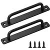 JAWAI 2 Pezzi Maniglia Porta Scorrevole, Maniglia per Porta da Fienile, con 4 Viti, Maniglie per Porte Pesanti, Maniglie per Porte Fisse in Lega di Alluminio, per Cucina Giardino Ufficio Garage (160MM)