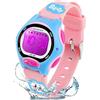 GUUMUXIN Orologio da polso per bambini, con cinturino stampato e 7 luci LED colorate, impermeabile, 30 m, per ragazzi e ragazze, 4-12, Colore: rosa., Glam