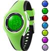 GUUMUXIN Orologi Bambini Digitale Ragazzi Ragazze,7 Colori Impermeabilità Orologi da Polso lampeggiante per Bambini Sport Outdoor Multifunzionali Orologi da Polso