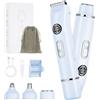 AOOWU Rasoio Elettrico Donna, 4 in 1 Doppia Testa Rasoio Elettrico Corpo IPX7 Impermeabile, Indolore Rasoio Parti Intime Donna Wet & Dry, Epilatore Kit per Viso, Soprocciglia e Inguine, Display LED