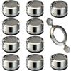 Yvyan Rompigetto M24-10 Pcs, Aeratore Rubinetto Filtri Rubinetti Lavandino per Cucina e Bagno, con Filtro in Acciaio Inox e ABS tra cui 1 Chiave Cromata e 10 Guarnizioni
