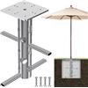 Lifeswell Base universale per ombrellone da incasso, in acciaio antiruggine, design salvaspazio per ombrellone verticale a sbalzo