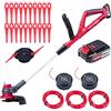 WONET Decespugliatore Tagliabordi a Batteria NCGT-S20LIDA, Batteria e caricabatteria inclusi, Taglio Ø 25cm, lunghezza espandibile