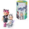 BABY born Minis Online Confezione doppia 4 Noah e Billie 906057 - Bambola da 6.5 cm con vestito metallizzato e bambola da 7 cm con fascia rimovibile - Adatta per bambini da 3+ anni