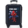 Marvel Spiderman Action, Trolley Rigido Cabina 55m Bambino, Blu (Blue), Bagaglio a Mano